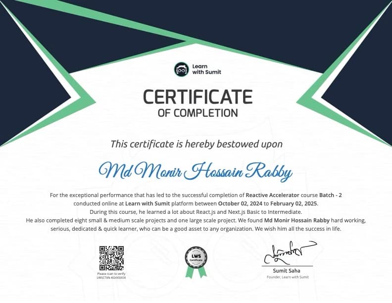 Learn with Sumit, HackerRank & Ostad
